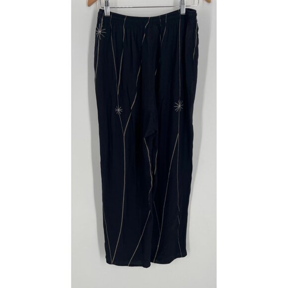 Vintage David Dart Womens Pants Embroidered Blue Pull On Elastic Waist Size XL - Picture 5 of 9